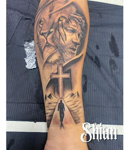 Explore destiny name tattoo ideas, creative tattoo ideas in Benton, available at Relics Tattoo Studio