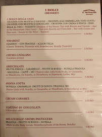 Menu du Ristorante Il Tettuccio à Frascati