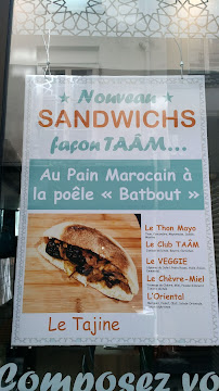 TAÂM à Paris menu