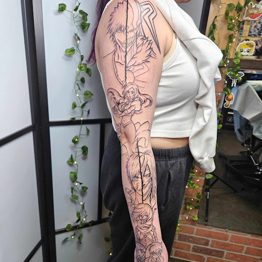 Explore escanor tattoo ideas, creative tattoo ideas in Port Orchard, available at Whimsy & Wraith Tattoo LLC