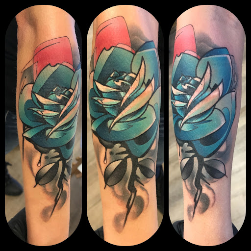 Explore tribal wolf tattoo ideas, creative tattoo ideas in Channahon, available at Supersauce Tattoo Company
