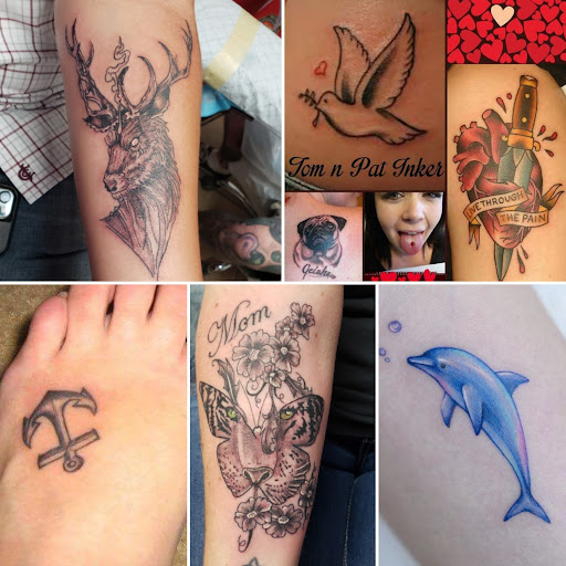 Find tattoo ideas for woman on leg for your next unique tattoo in Elko at Tom Custom Tattoos and Body Piercing Studio