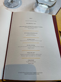Apicius à Paris menu