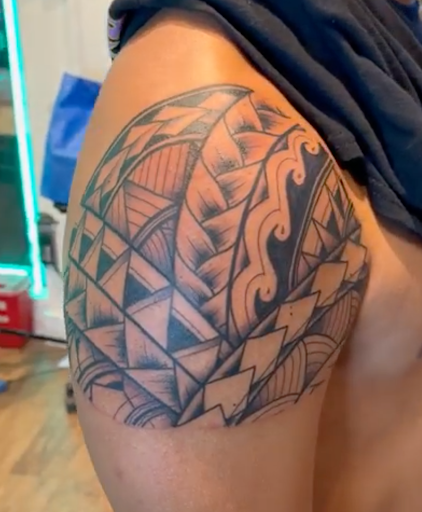 Explore latitude longitude tattoo ideas, creative tattoo ideas in Honolulu, available at Aloha Tattoo Waikiki Hilton Hawaiian Village Rainbow Bazaar