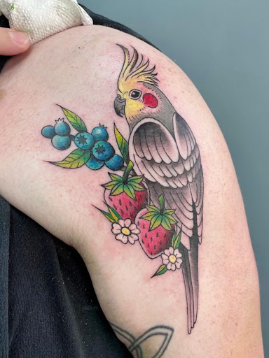 Explore basketball tattoo ideas for guys, creative tattoo ideas in Germantown, available at Ambrotos Tattoo