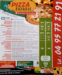 Carte du Pizza express & viêt /Thaï food à Ajaccio