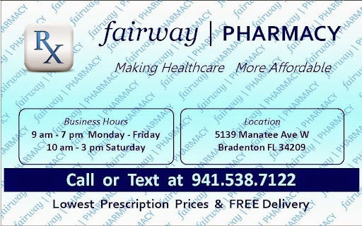 Pharmacy «Fairway Pharmacy», reviews and photos, 5139 Manatee Ave W, Bradenton, FL 34209, USA
