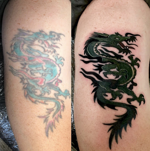 Explore grandpa tattoo ideas, creative tattoo ideas in North Tonawanda, available at Dark Side Ink Tattoo Studio