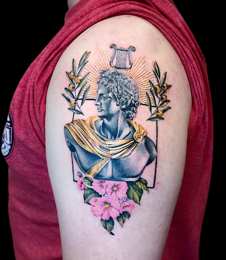 Explore harley tattoo ideas, creative tattoo ideas in Spokane, available at Fortunata Tattoo Studio