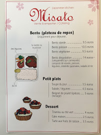 Menu / carte de Misato à Montrouge