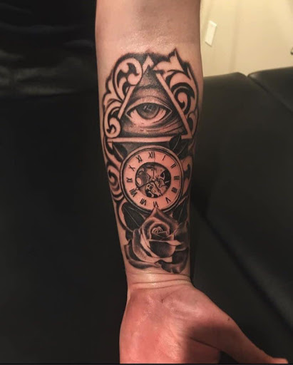 Explore head tattoo ideas for guys, creative tattoo ideas in Stevens Point, available at Black Rabbit Tattooing