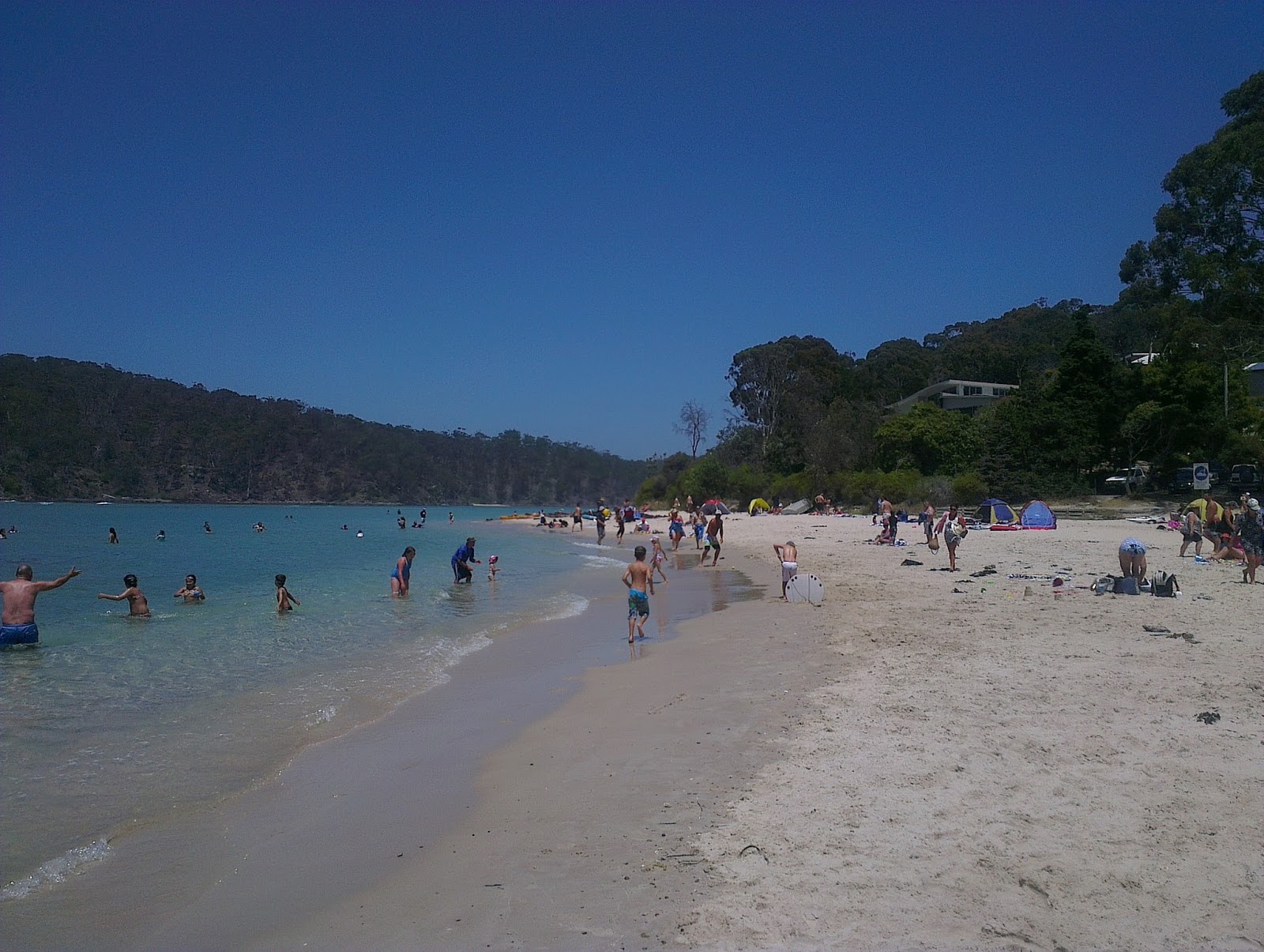 Foto av Pambula Beach med beige sand yta