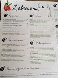 L'Abreuvoir à Paris menu