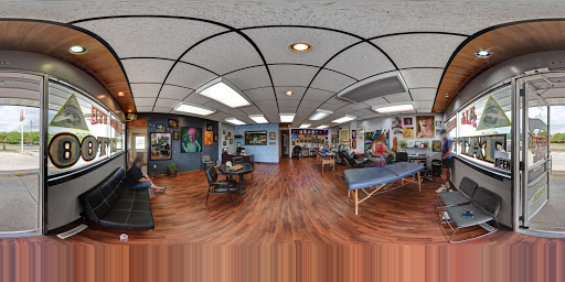 Explore maple leaf tattoo ideas, creative tattoo ideas in Des Moines, available at All Seeing Eye Tattoo