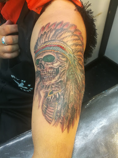 Explore yoga tattoo ideas, creative tattoo ideas in Sturgis, available at The Tattoo Cellar