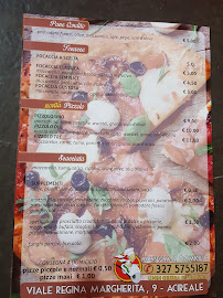 Carte du Pizzeria Regina Margherita ACIREALE à Acireale