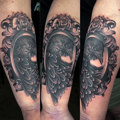 Explore tattoo cuff ideas, creative tattoo ideas in Fairmont, available at Heretic Ink