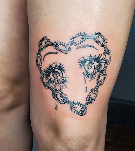 Explore coffee cup tattoo ideas, creative tattoo ideas in Albuquerque, available at Relic Tattoo Co.