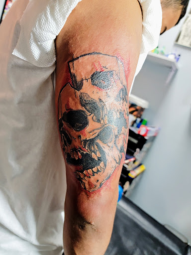 Explore triple moon tattoo ideas, creative tattoo ideas in Columbus, available at Broken Tarot Tattoo Parlour