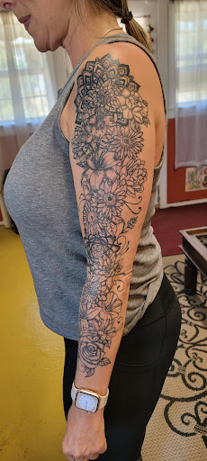 Explore rose and butterfly tattoo ideas, creative tattoo ideas in Dripping Springs, available at Hill Country Arts Piercings And Tattoos