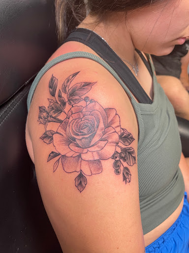 Explore letter k tattoo ideas, creative tattoo ideas in Englewood, available at Point of Entry Tattoo