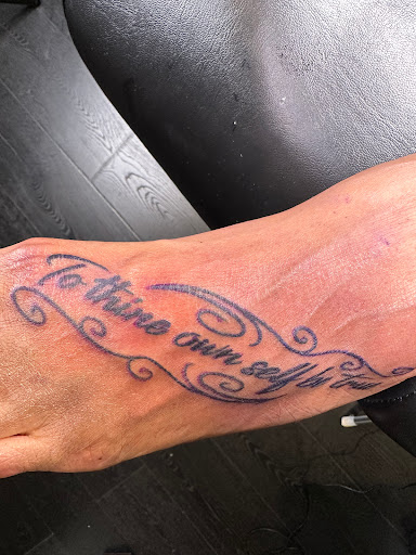 Explore pet memorial tattoo ideas, creative tattoo ideas in Arlington, available at The Chosen One Ink