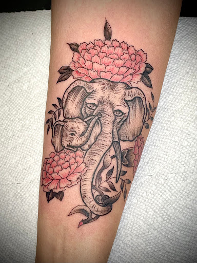 Explore cool leg tattoo ideas, creative tattoo ideas in Georgetown, available at Iron Rite Tattoo South