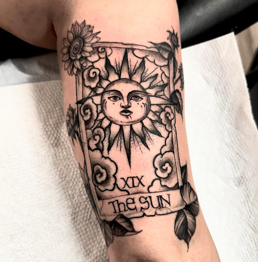 Explore tattoo ideas for outer forearm, creative tattoo ideas in San Diego, available at Crybaby Tattoo
