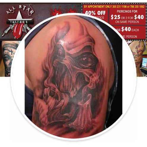 Tattoo Shop «Allstar Tattoo & Body Prcngs», reviews and photos, 1562 W 68th St, Hialeah, FL 33012, USA