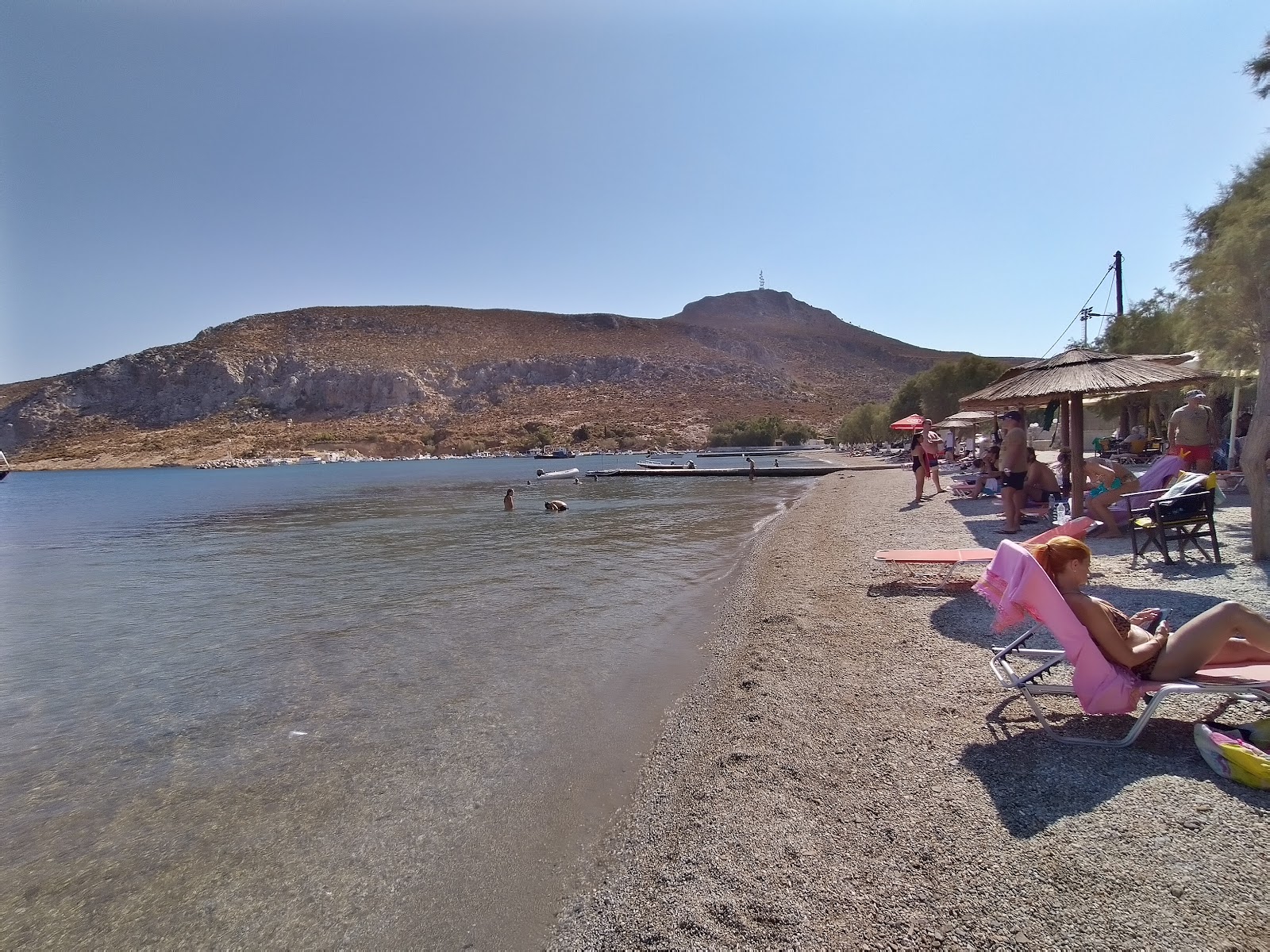 Photo of Xirokampos beach with partly clean level of cleanliness