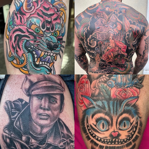 Explore mens leg sleeve tattoo ideas, creative tattoo ideas in Leesburg, available at R And B Tattoo