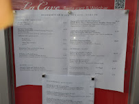 Menu du La Cave Restaurant & Weinbar à Bad Kreuznach