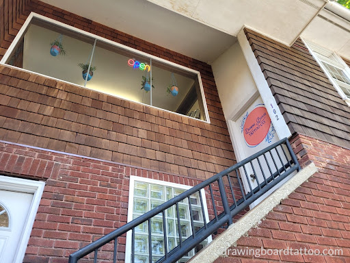 Explore train tattoo ideas, creative tattoo ideas in Asheville, available at Drawing Board Tattoo