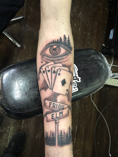 Explore lining tattoo ideas, creative tattoo ideas in Fort Worth, available at Lucky Horseshoe Tattoo