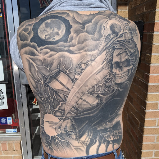 Explore blackbear tattoo ideas, creative tattoo ideas in Albuquerque, available at Route 66 Fine Line Tattoo