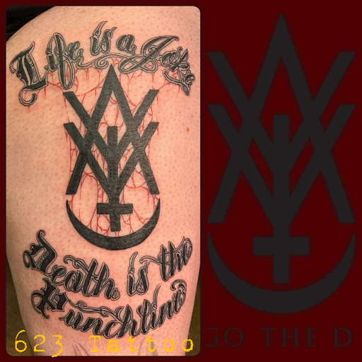 Explore back neck tattoo ideas, creative tattoo ideas in Watertown, available at 623 Tattoo