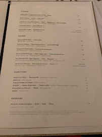 Restaurant français CoCo à Paris (le menu)