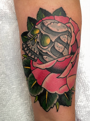 Explore men tattoo ideas leg, creative tattoo ideas in Delmar, available at Resolute Tattoo