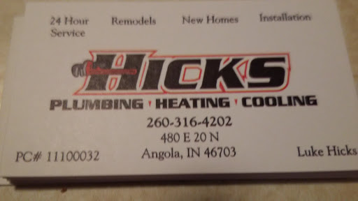 Hicks Plumbing, Heating And Cooling in Angola, Indiana