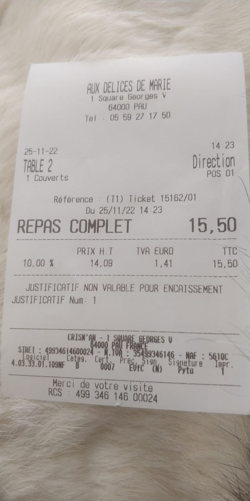 Photo n° 1 de l'avis de Christine.a fait le 25/11/2022 à 13:42