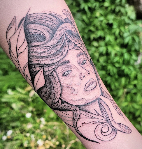 Explore mermaid tattoo ideas, creative tattoo ideas in Carbondale, available at Bonedale Tattoo