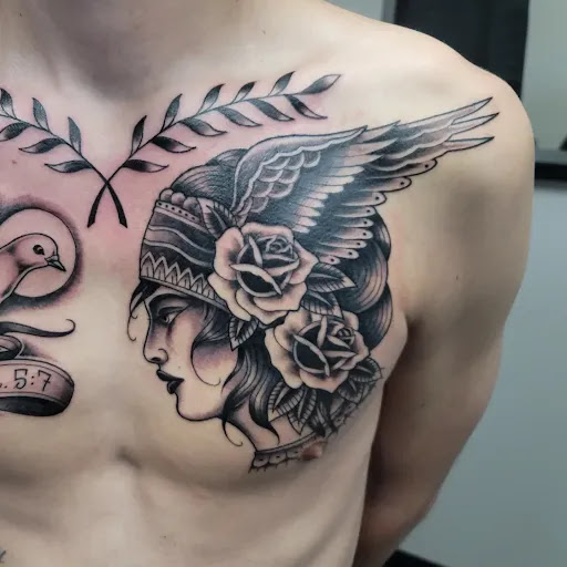 Find tattoos under the breast ideas for your next unique tattoo in Painesville at The Inkwell Tattoo Company