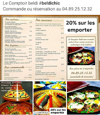 Carte du Le Comptoir Beldi à Sainte-Maxime