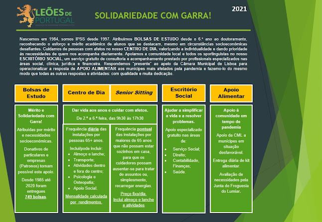 Comentários e avaliações sobre o Leões de Portugal - Associação de Solidariedade Sportinguista, IPSS
