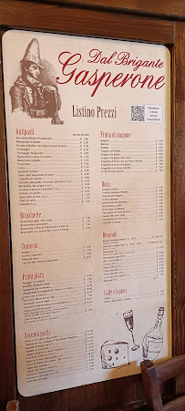 Restaurant Dal Brigante Gasperone à Ariccia (la carte)