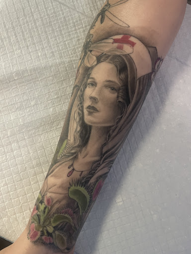 Explore deer tattoo ideas, creative tattoo ideas in Oak Forest, available at Silver Raven Tattoos