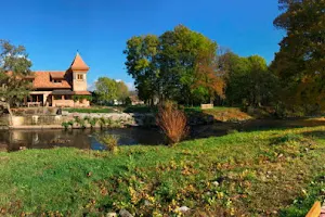 La drille au bord de l'eau : Salle de mariage atypique champêtre cérémonie laïque gîte scierie Alsace image