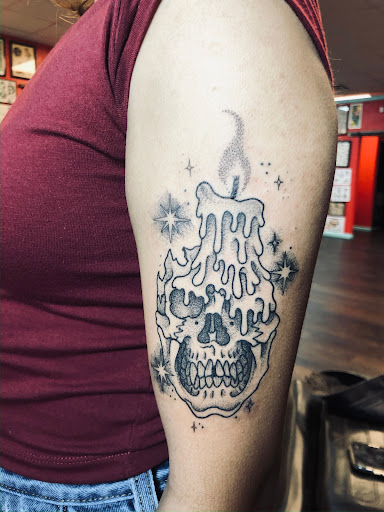 Explore gangsta tattoo ideas, creative tattoo ideas in Georgetown, available at Iron Rite Tattoo South