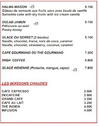 RESTAURANT JAIPUR (Proche place Wilson et Rue Coupé de Longvic) à Dijon menu