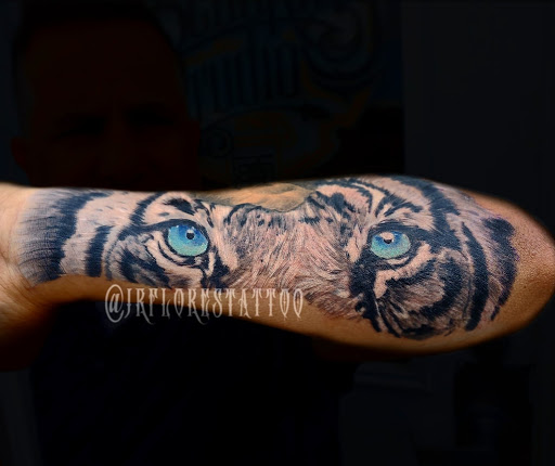 Explore calf sleeve tattoo ideas, creative tattoo ideas in Caldwell, available at Blue Ring Studio Tattoo & Piercing